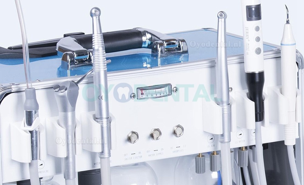 Greeloy® draagbare tandheelkundige Eenheid met luchtCompressor GU-P206 (met uithardingslicht en ultrasone scaler)